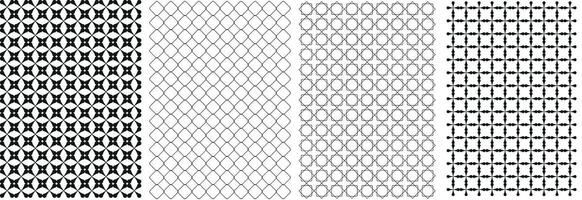 Seamless Abstract Pattern Background, Unique Colorable Seamless Pattern Set. vector
