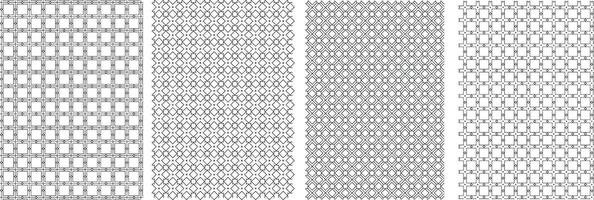 Seamless Pattern, Unique Colorable Seamless Pattern Set. vector