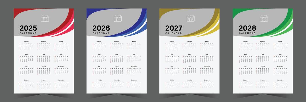 Calendar 2026 Vector Art, Icons, and Graphics for Free Download