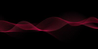Abstract banner with pink coloured flowing lines vector