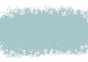 Christmas background with border of snowflakes vector