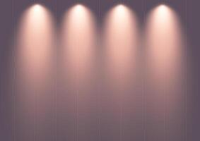 Minimal display background with spotlights shining down on a wall vector
