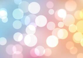 Pastel rainbow coloured bokeh lights background design vector