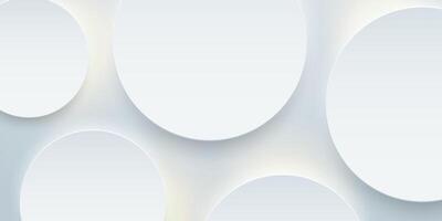 Minimal abstract banner design with 3d style circles vector