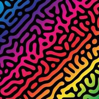 Abstract background with rainbow coloured turing pattern design vector