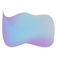 pink blue hologram liquid fluid abstract element illustration A flowing abstract shape with a gradient of purple to blue on a transparent background png