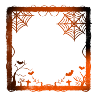 Light Frame Surrounded vine Tree cross Two Spider web Four Bats png