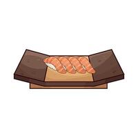 Refreshing Delicious Salmon Sushi vector