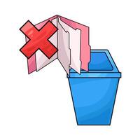 illustration of delete folder vector