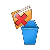 illustration of Delete Secure Folder vector