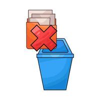 Delete Secure Folder illustration vector