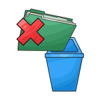delete folder illustration vector