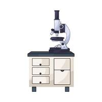 Microscope Set On Desk illustration vector