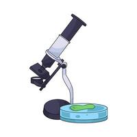 Microscope Examining Bacteria Sample illustration vector