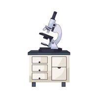 Microscope Set On Desk vector