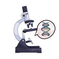 DNA Viewed Through Microscope vector
