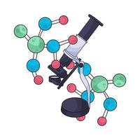 microscope with molecule vector
