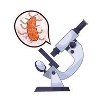 Research with a microscope illustration vector