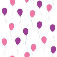 Seamless pattern with balloons vector