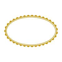 Horizontal Oval Golden Empty Frame vector