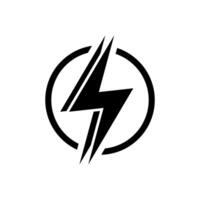Double lightning icon isolated on white background. Thunder bolt, flash sign symbol vector