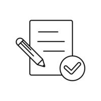 assessment concept line icon. Simple element illustration. assessment concept outline symbol design. vector
