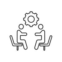 collaboration concept line icon. Simple element illustration. collaboration concept outline symbol design. vector