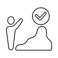 achieved concept line icon. Simple element illustration. achieved concept outline symbol design. vector