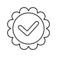 verified concept line icon. Simple element illustration. verified concept outline symbol design. vector