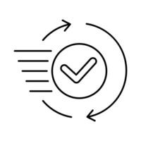 done concept line icon. Simple element illustration. done concept outline symbol design. vector