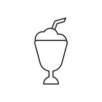 milkshake concept line icon. Simple element illustration. milkshake concept outline symbol design. vector