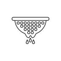 colander concept line icon. Simple element illustration. colander concept outline symbol design. vector