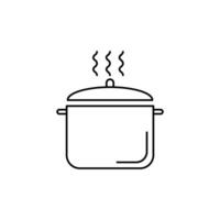 pot concept line icon. Simple element illustration. pot concept outline symbol design. vector