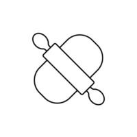 rolling pin concept line icon. Simple element illustration. rolling pin concept outline symbol design. vector