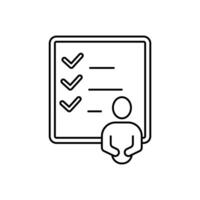 tasks concept line icon. Simple element illustration. tasks concept outline symbol design. vector