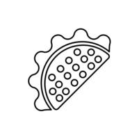 taco concept line icon. Simple element illustration. taco concept outline symbol design. vector