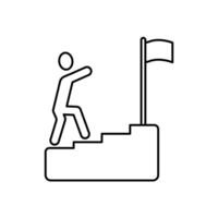 steps concept line icon. Simple element illustration. steps concept outline symbol design. vector