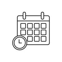 schedule concept line icon. Simple element illustration. schedule concept outline symbol design. vector