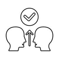 consent concept line icon. Simple element illustration. consent concept outline symbol design. vector