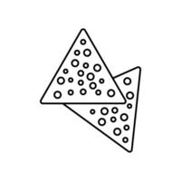 nachos concept line icon. Simple element illustration. nachos concept outline symbol design. vector