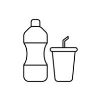 soda concept line icon. Simple element illustration. soda concept outline symbol design. vector