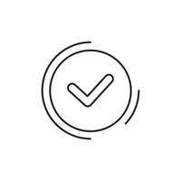 check concept line icon. Simple element illustration. check concept outline symbol design. vector