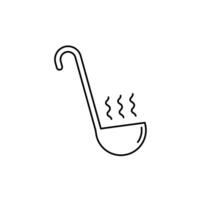 ladle concept line icon. Simple element illustration. ladle concept outline symbol design. vector