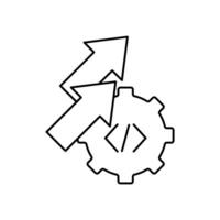 deveploment concept line icon. Simple element illustration. deveploment concept outline symbol design. vector