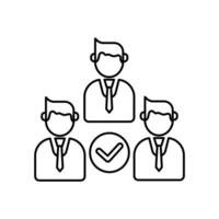 assign concept line icon. Simple element illustration. assign concept outline symbol design. vector