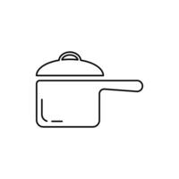 saucepan concept line icon. Simple element illustration. saucepan concept outline symbol design. vector