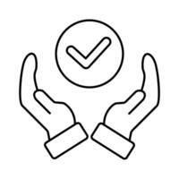support concept line icon. Simple element illustration. support concept outline symbol design. vector