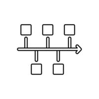 timeline concept line icon. Simple element illustration. timeline concept outline symbol design. vector