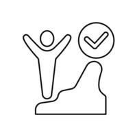 achieve concept line icon. Simple element illustration. achieve concept outline symbol design. vector