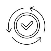 complete concept line icon. Simple element illustration. complete concept outline symbol design. vector